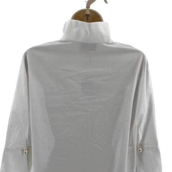 Tuckernuck | NEW Blanc Willow Three-quarter Sleeve Blouse in White Size M - Picture 9 of 11